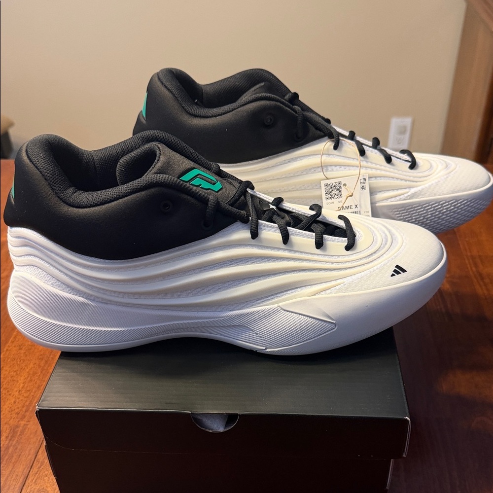Adidas Dame X Men's White and Black Sneakers